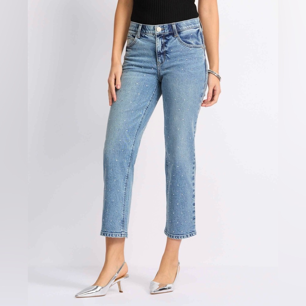 Stitch Fix X Democracy Ab Solution Round Up Rhinestone Boyfriend Jean NWT